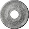 Ekena Millwork Palmetto Medallion (Canopies up to 4 7/8"), 12 1/8"OD x 3 1/2"ID x 1"P, Ultra Pure White Crackle CM12PMUWC - alternate 1